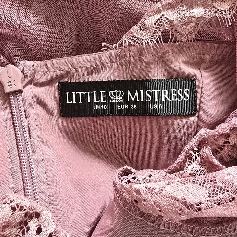 Little Mistress Heidi Lace Overlay Maxi Dress - Picture 9 of 13